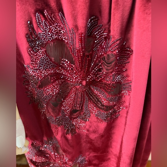 NWT! $6425 1 of a kind! John Galliano silk red velvet cutout embroidered beaded - Picture 11 of 17